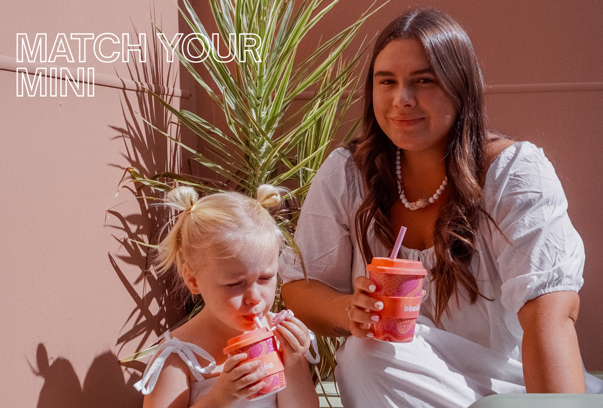 Match Your Mini — mum and daughter with matching BBcino cups